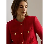 Lauren Ralph Lauren Women's Crewneck Long-Sleeve Cropped Jacket