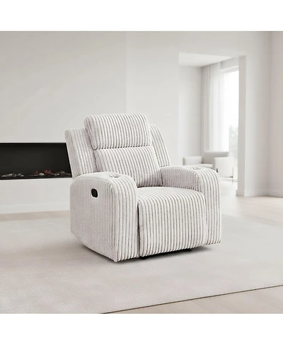 Streamdale Furniture Reclining Corduroy Sofa Couch with Cup Holders