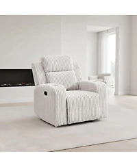 Streamdale Furniture Reclining Corduroy Sofa Couch with Cup Holders