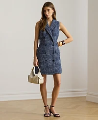 Lauren Ralph Women's Double-Breasted Sleeveless Notch Lapel Dress
