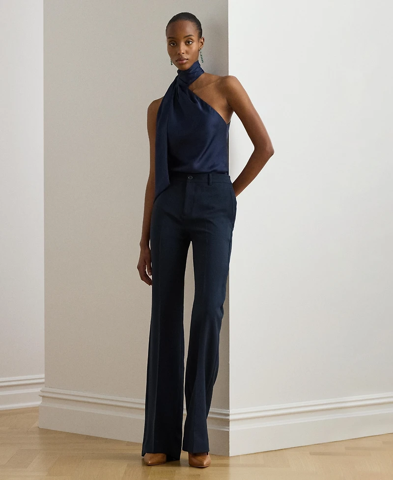 Lauren Ralph Women's Halter Neck Tie Detail Top