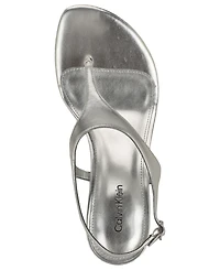 Calvin Klein Women's Portia T-Strap Flared Heel Dress Sandals