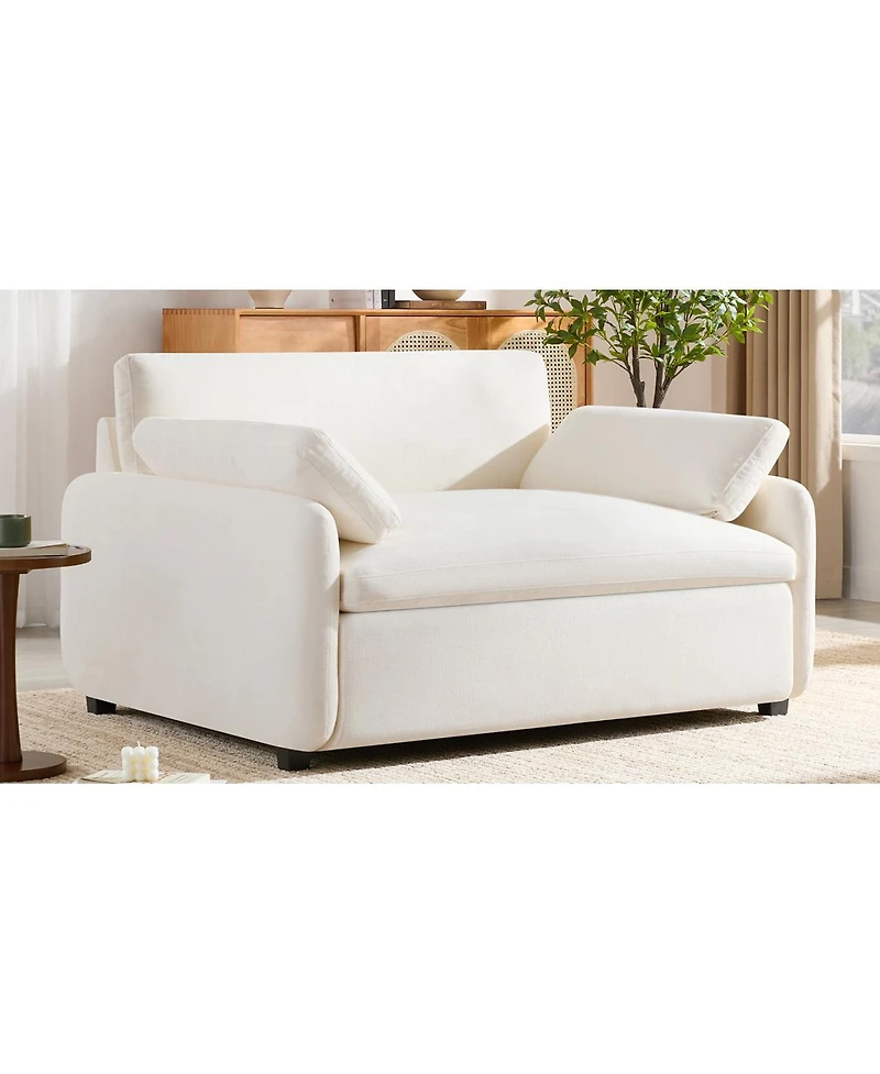 Streamdale Furniture Streamdale Oversized Chenille Sofa Chair, Wide Seat Accent Chair, Modern Comfy Armchair