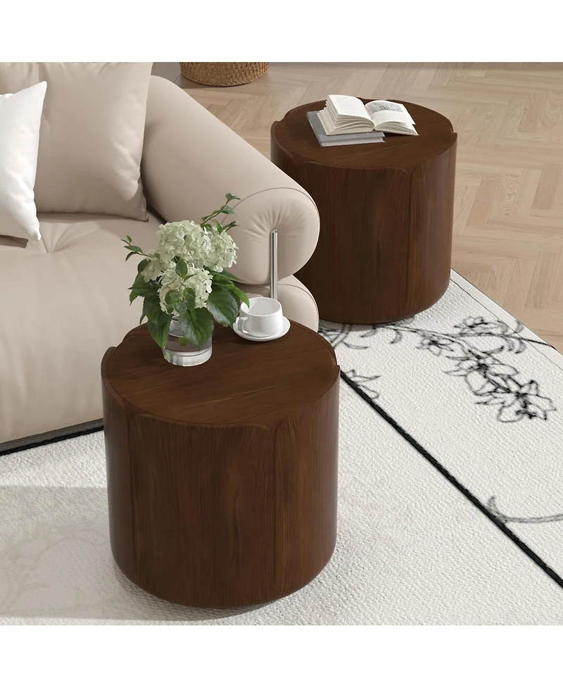 Streamdale Furniture Set of 2 Outdoor Round Side Table