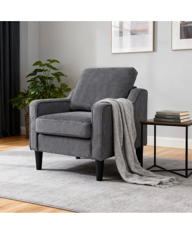 Streamdale Furniture Living Room Accent Chair - Soft Chenille Comfy Armchair for Small Spaces