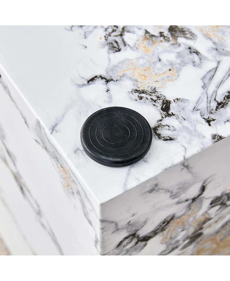 Streamdale Furniture Marble Pattern Mdf Coffee Table - Ready to Use