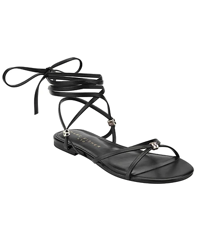 Marc Fisher Ltd Women's Este Leather Strappy Tie-Up Sandals