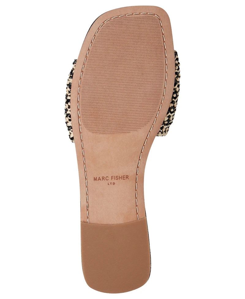 Marc Fisher Ltd Women's Nalena Ornamented Woven Flat Sandals