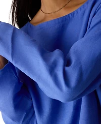 Eileen Fisher Women's Boat Neck Boxy Top, Regular & Plus