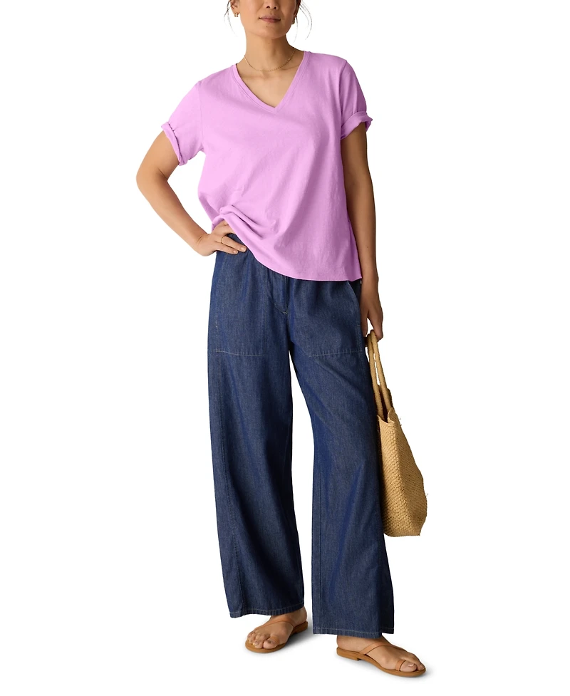 Eileen Fisher Women's V-Neck Pull-On T-Shirt