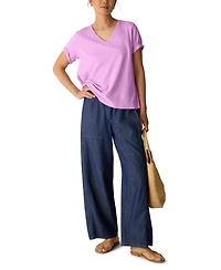 Eileen Fisher Women's V-Neck Pull-On T-Shirt