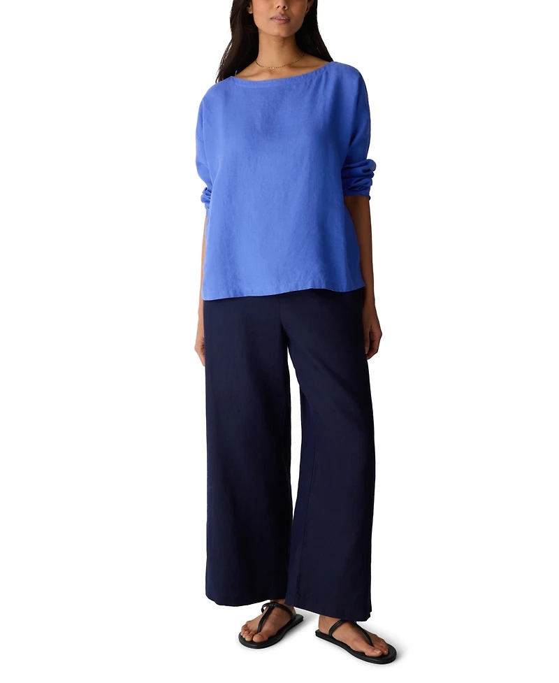 Eileen Fisher Women's Boat Neck Boxy Top, Regular & Plus