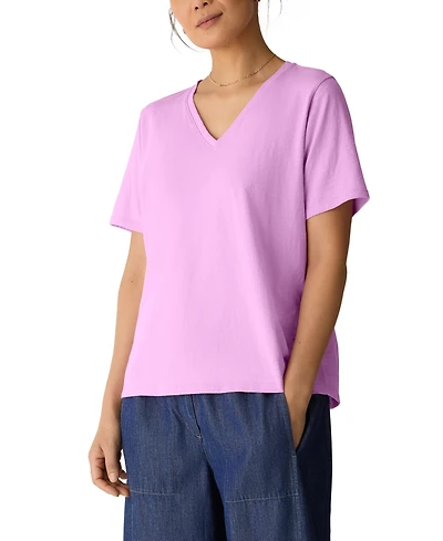 Eileen Fisher Women's V-Neck Pull-On T-Shirt