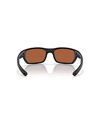 Costa Del Mar Unisex Rectangle Whitetip Polarized Sunglasses, 6S9056
