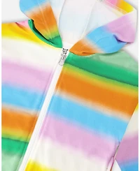 Deux par Toddler Girls Printed French Terry Zip Front Hoodie