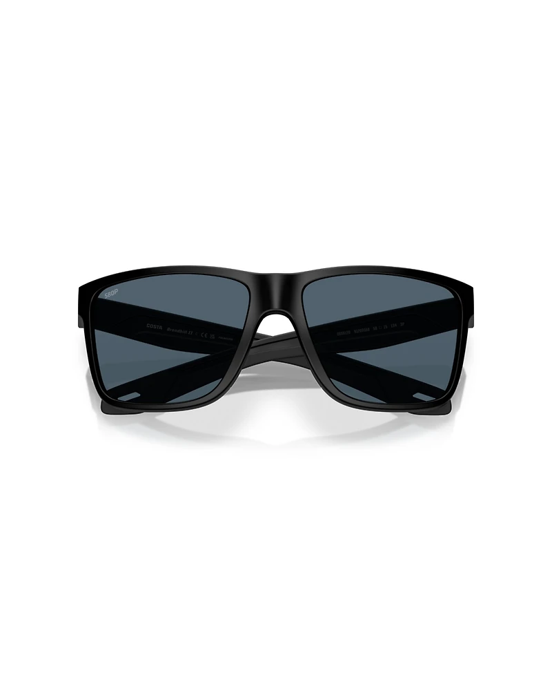 Costa Del Mar Men's Rectangle Broadbill Ii Polarized Sunglasses, 6S9120
