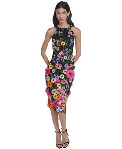 Eliza J Womens 3d Floral Sheath Dress
