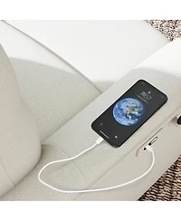 Streamdale Furniture 270° Power Swivel Rocker Recliner w/ Phone Holder & Usb Ports