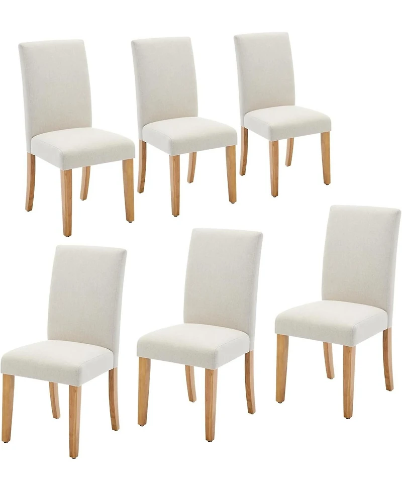 gaomon Chairs Set of, Modern Fabric Upholstered Ergonomic Chairs with Curved Backrest, Heavy-Duty Wood Legs for Dining Room Kitchen.