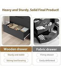 gaomon 5 Dresser for Bedroom, 50 in Tall Dresser, Freestanding Vertical Drawer with Storage, Wooden Closet Chest Storage for Living Room.