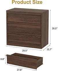 gaomon 3 Drawer Dresser for Bedroom, Nightstand Chest of Drawers with Large Storage, Small Modern Organizer Bedside Table Living Room