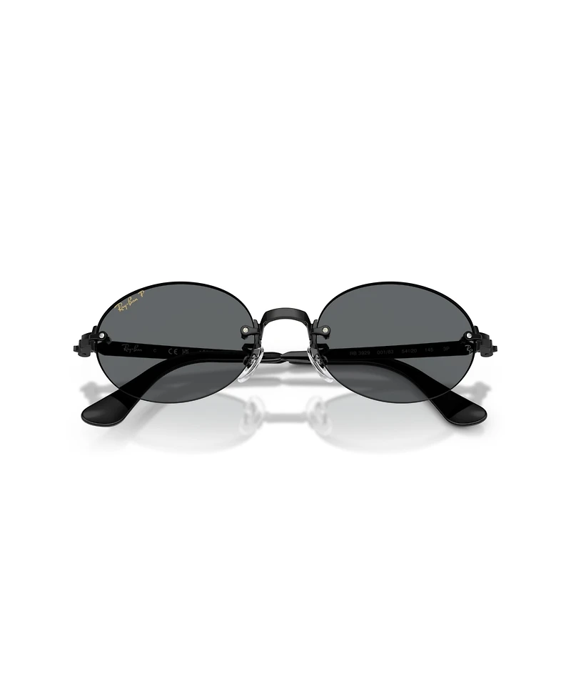 Ray-Ban Unisex Oval Polarized Sunglasses, RB3929