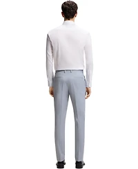Boss by Hugo Men's Patterned Stretch Chiffon Slim-Fit Trousers