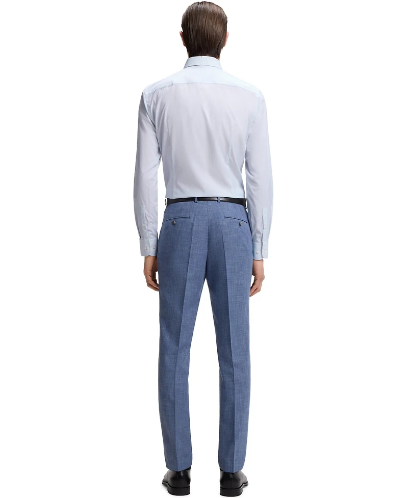 Boss by Hugo Men's Striped Performance-Stretch Slim-Fit Dress Shirt