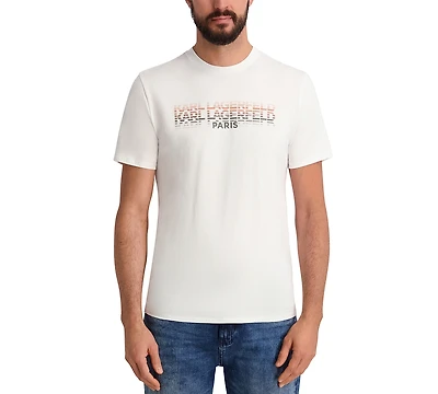 Karl Lagerfeld Paris Men's Logo Detail T-Shirt