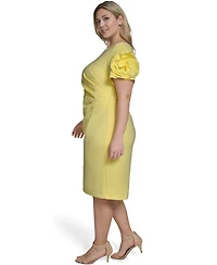 Jessica Howard Plus Short-Sleeve Boat Neck Dress