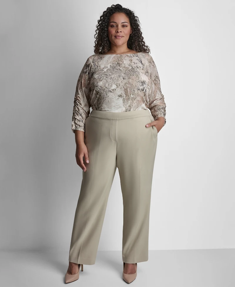 Dkny Plus Size Mid Rise Ankle Pant