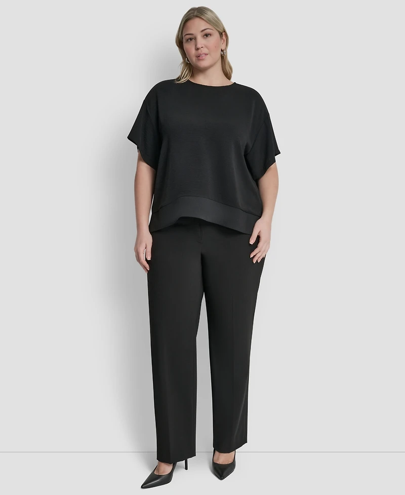 Dkny Plus Crew Neck Short-Sleeve Top