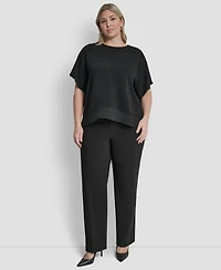 Dkny Plus Crew Neck Short-Sleeve Top