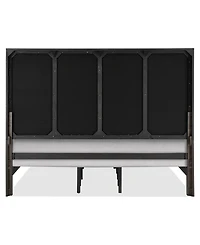 Ryder 63" Oak Veneer Upholstered King Bed