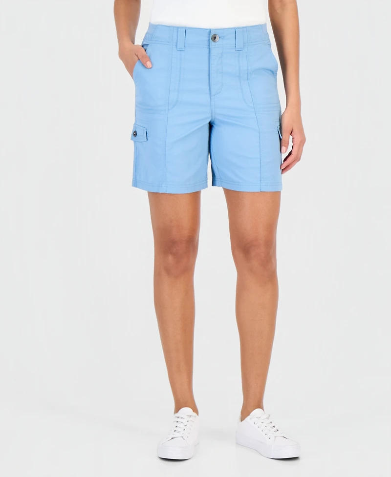 Style & Co Women's Mid Rise Comfort-Waist Cargo Shorts, Macy's Exclusive