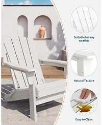 gaomon Oversized Folding Adirondack Chairs Set of 2 – Heavy Duty Hdpe, Weather Resistant