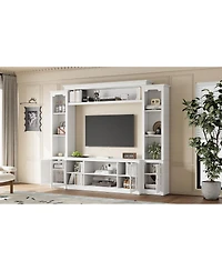 Streamdale Furniture Modern Tv Stand with Bookcase for TVs up to 65-inch