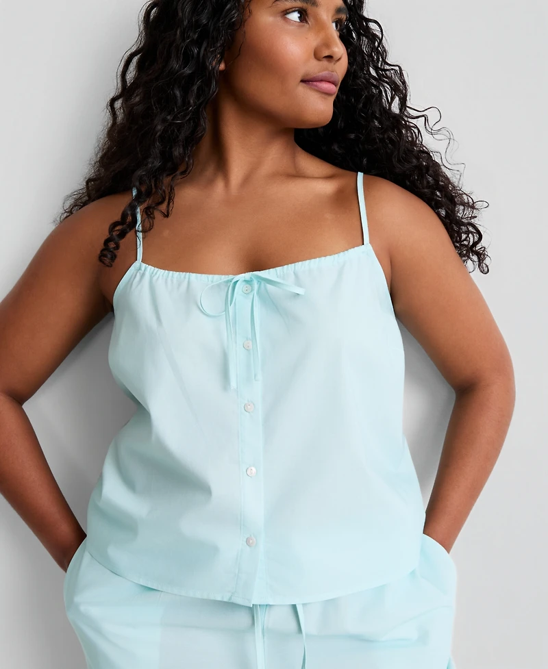State of Day Women's Tie Front Tank & Pant Pajama Set, Macy's Exclusive