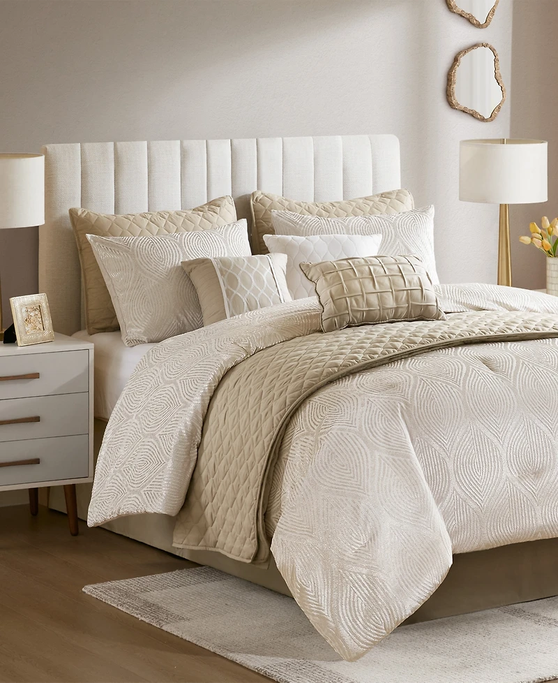 Madison Park Nocturne Jacquard 10-Pc. Comforter Set, California King