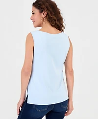 Style & Co Petite Sleeveless Boat-Neck Tank Top, Created for Macy's