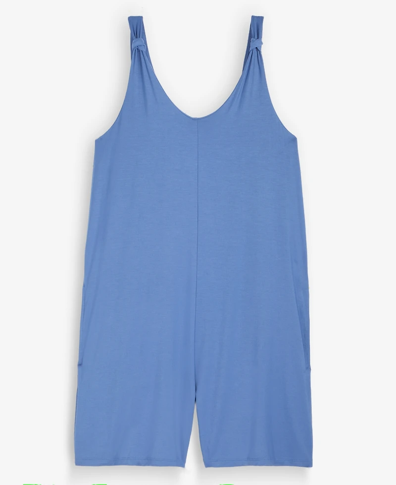 State of Day Women's Knotted Sleeveless Romper, Macy's Exclusive