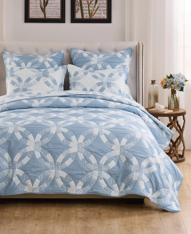 Greenland Home Fashions Wedding Ring Reversible 3-Pc. Coverlet Set