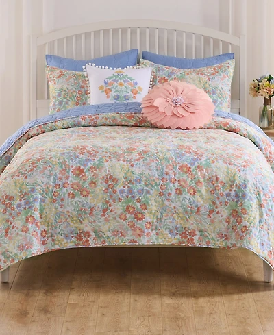 Greenland Home Fashions Alice Pastel Floral 2-Pc. Quilt Set, Twin/Twin Xl