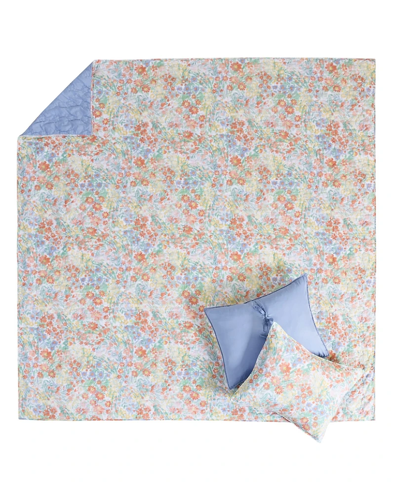 Greenland Home Fashions Alice Pastel Floral 3-Pc. Quilt Set