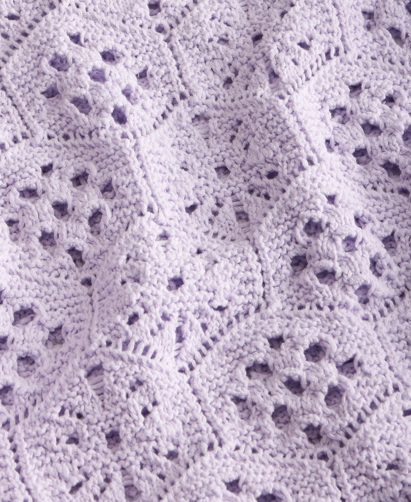 State of Day Women's Short-Sleeve Crochet Sweater, Macy's Exclusive
