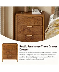 Yigii Rustic Nightstand, Farmhouse Style, No Assembly, Durable