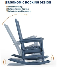 gaomon Poly Lumber Rocking Chair Outdoor Set of 4