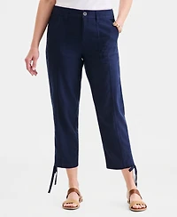Style & Co Women's Tie-Hem Linen-Blend Pants, Macy's Exclusive