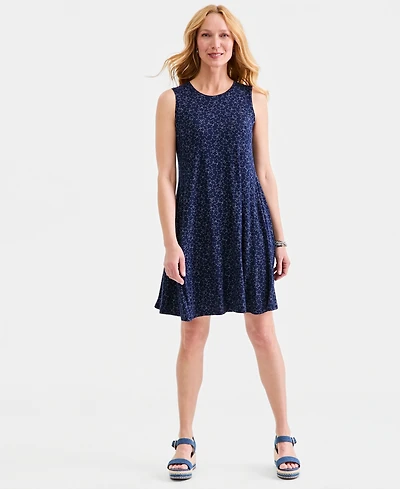Style & Co Women's Printed Sleeveless Knit Dress, Macy's Exclusive