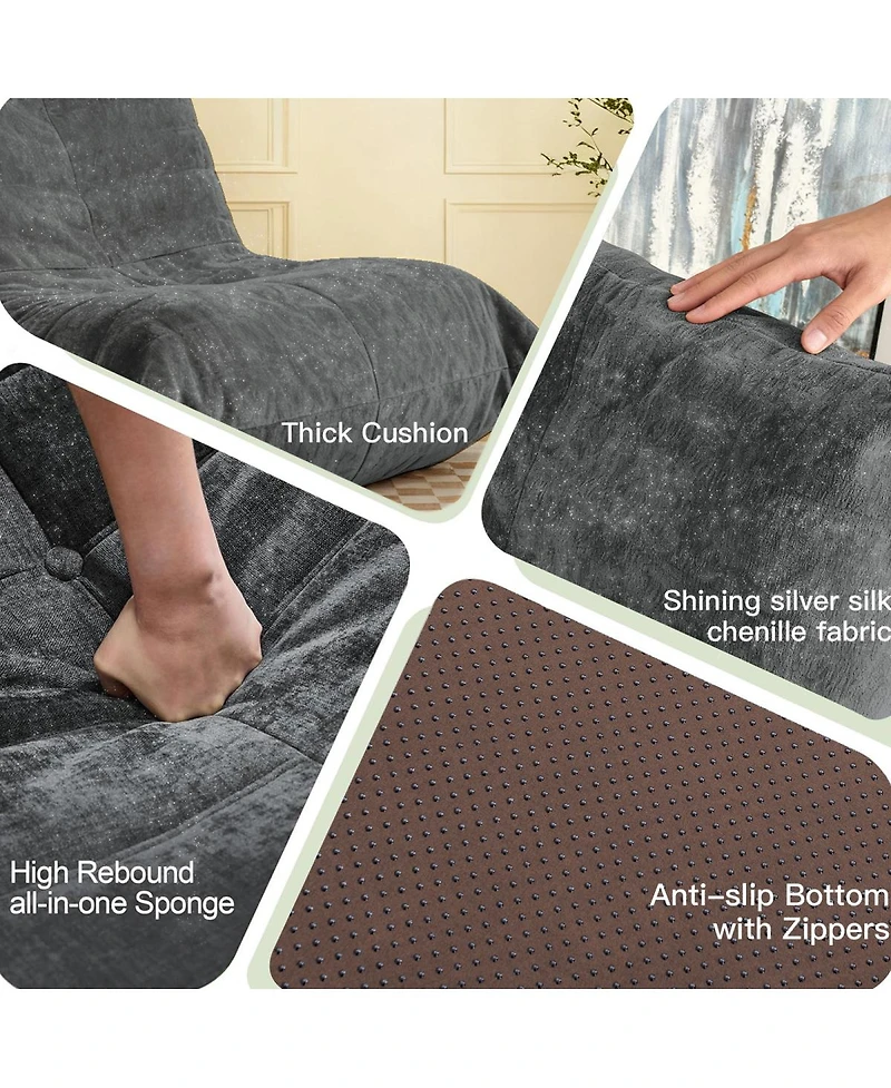 Streamdale Furniture Ergonomic Support System with Premium Chenille Fabric